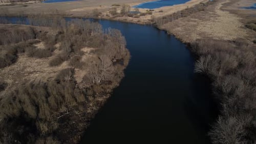 Narrow River With Tributaries
