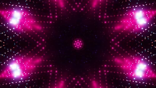 Tunnel lumineux vibrant aux couleurs pulsantes pour une expérience immersive