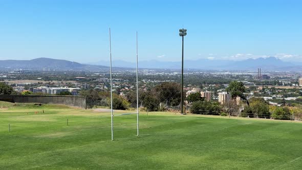 A beautiful scenic rugby ground in Cape Town on the university campus ...