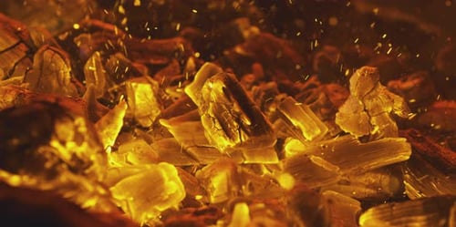 Textura de carbones ardientes