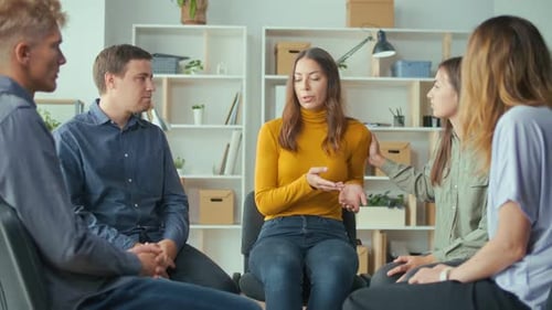 Support Group Meeting in a Bright Room