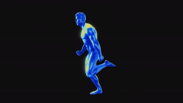 Male Iridescent Exercise Fast Run, Overlays Motion Graphics ft. 3d ...