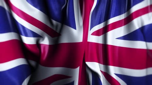 Union Jack Flag Waving Seamless Loop