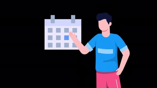 2D-Charakterplanung auf Kalenderanimation 4K auf Alpha