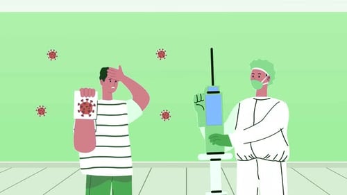 Medical Vaccination Process Flat Design Animation