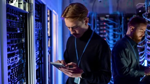 IT Technicians Working in Data Center