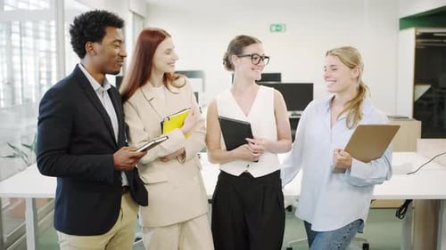 The Modern Office Witnessed a Successful Collaboration of a Diverse Business Team