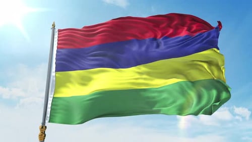 Flagge von Mauritius 4K