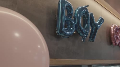 Celebratory Baby Shower Decoration with Balloons