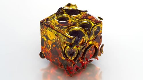 Glassy 3D Cube Morphing 28