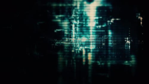 Shimmering Futuristic Abstract Data Grid Motion Background