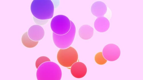Turquoise Metaball Shapes Cluster - Seamless Loop Abstract Background
