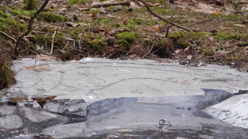 Slowmotion of exploding ice.