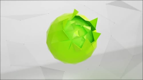 Green Geosphere Abstract 3D Background