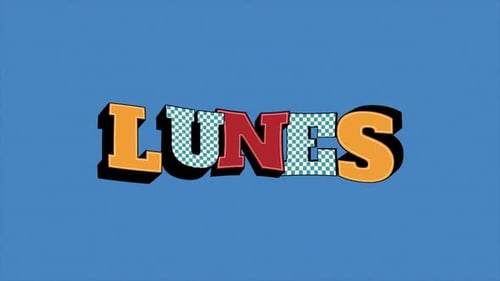 Spanish Cartoon Animated LUNES Sign Looping