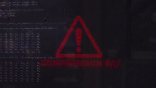 Digital Glitch Error Compression Failure Title Reveal