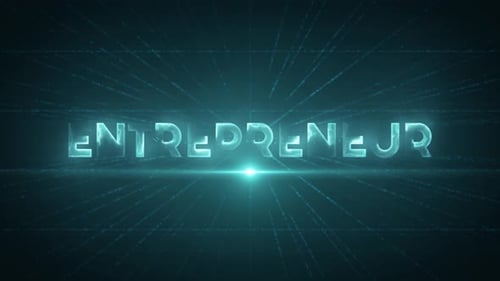 Futuristic Glowing Digital Text Title Reveal Animation