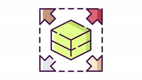 Cube And Colorful Arrows Animation 2D Motion Graphics 4K