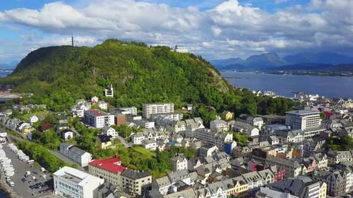 Alesund Aerial Panoramic View Norway