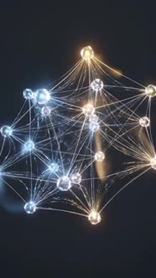 Neurones - Animation 3D de communication abstraite par réseau neuronal | Manestream Den