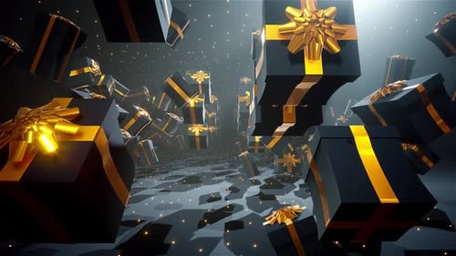 Schwarze Geschenkboxen Loop