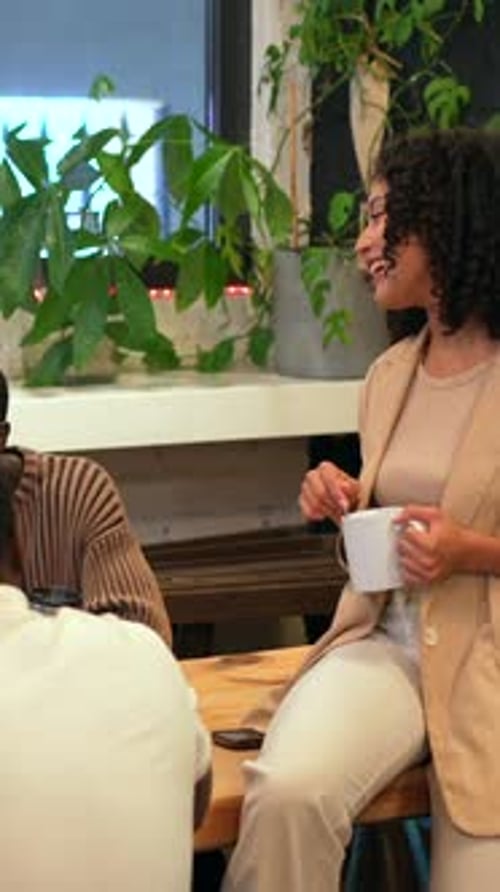 Diverse Team Collaborating in Modern Office