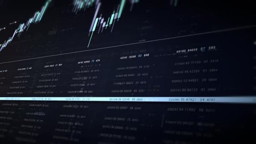 Animated Digital Stock Market Data Chart