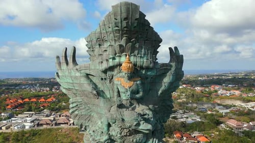 Aerial View of Garuda Wisnu Kencana Statue in Bali Indonesia