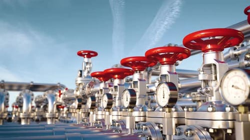 Oil and Gas Industrial Pipelines of Refinery Plant or Petrochemical Industry