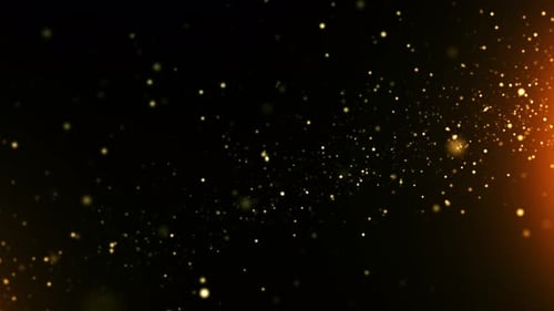 Golden Glitter Particles Loop Background