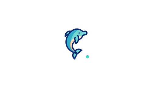 Animiertes Delphin-Symbol