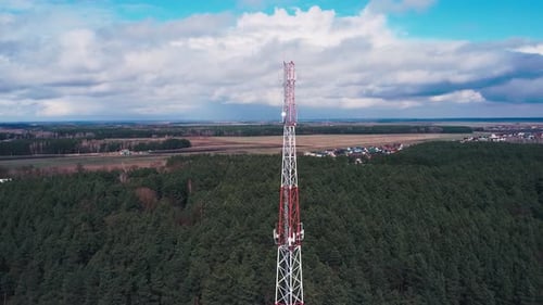Cell Tower Aerial View