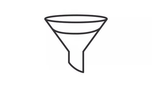 Animated funnel line icon