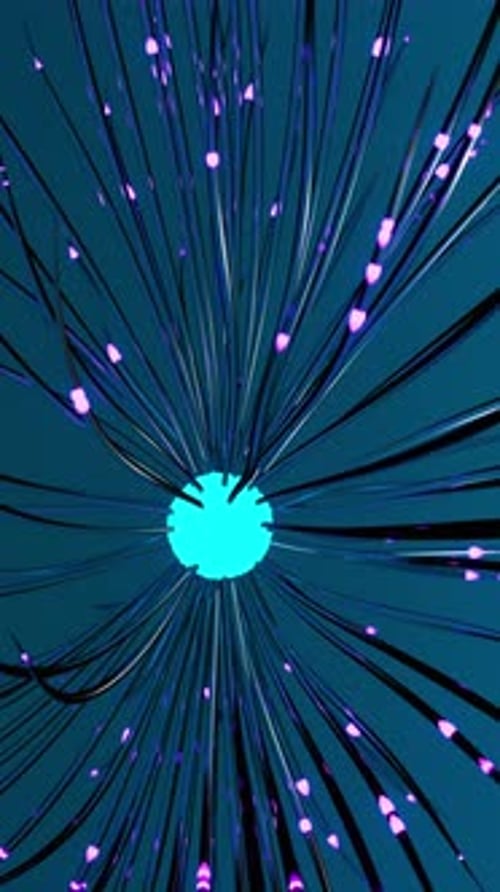 Futuristic Abstract Fiber Optic Data Stream Vertical Loop Background