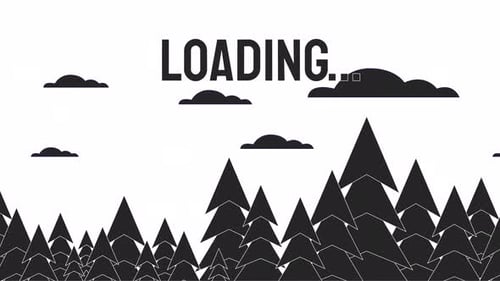 Cloudy Forest Bw Loader Animation