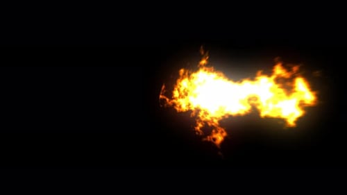 Cinematic Gunshot Fire Effect on Black