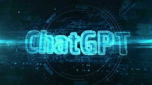 ChatGPT neon sign abstract