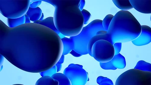 3D abstrakte hellblaue Metaballs-Hintergrund