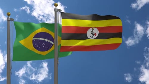 Waving National Flags: Brazil and Uganda Together