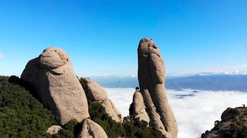 Vista aérea: la cordillera de Montserrat desde el aire