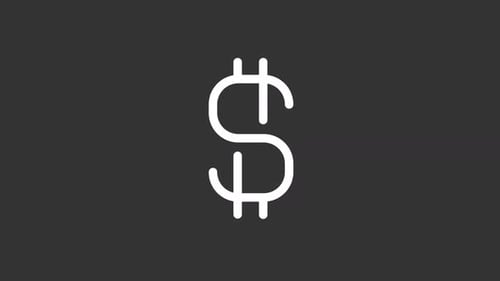 Animated Dollar White Line Ui Icon