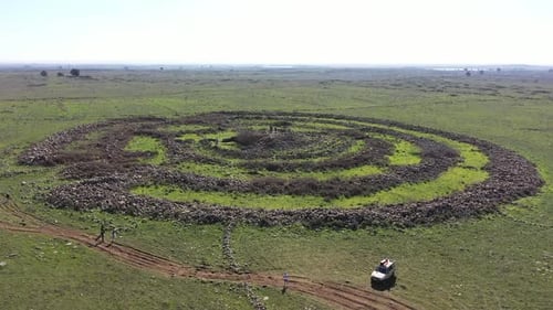 Rojam al-Hiri megalithic monument, of the Levant Golan Heights Israel