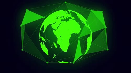 Green Color Digital Earth Background