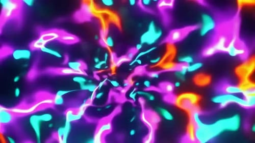 Lebendige Energieflussschleife in Violett und Cyan