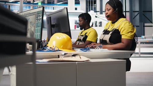 African American Engineer Offers Service From Solar Panel Call Center