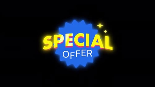 Special Offer Text Reveal on Animated Starburst