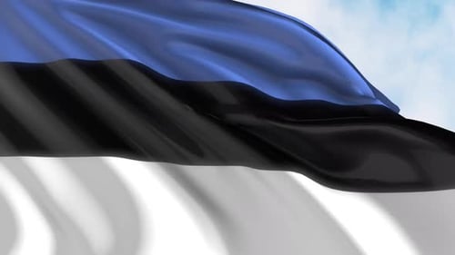 Estonia Flag Waving
