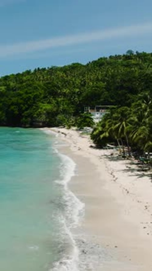 White Beach in Tropical Island Samal Island Philippines