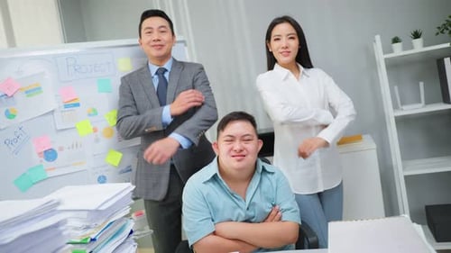Asian young businessman patient work with manager in office workplace.