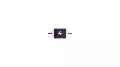 Flat Design Spool Unwinding Line Animation